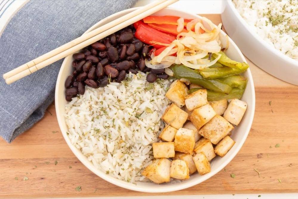 Tofu rice skillet