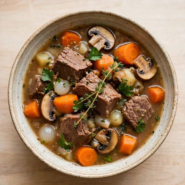 Light beef bourguignon