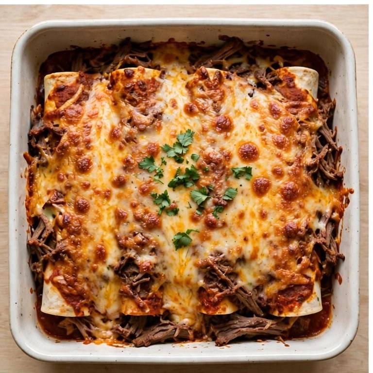 Beef enchilada bake