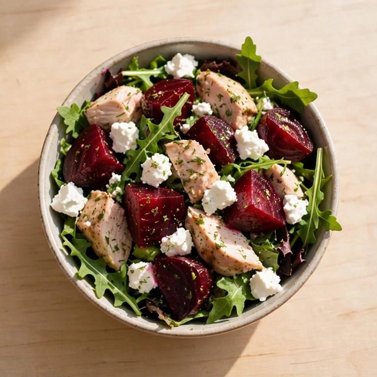 Beet and chicken salad