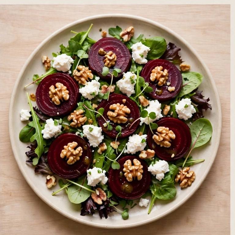 Beet goat cheese salad
