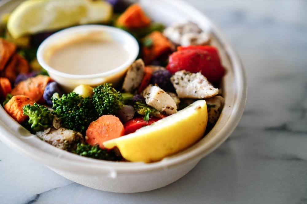Lemon chicken bowl