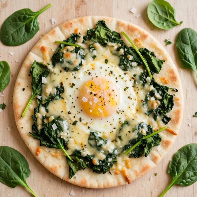 Breakfast pita pizza