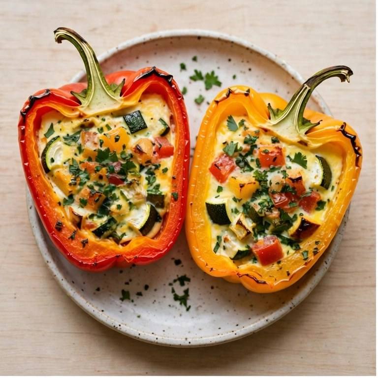 Breakfast stuffed peppers