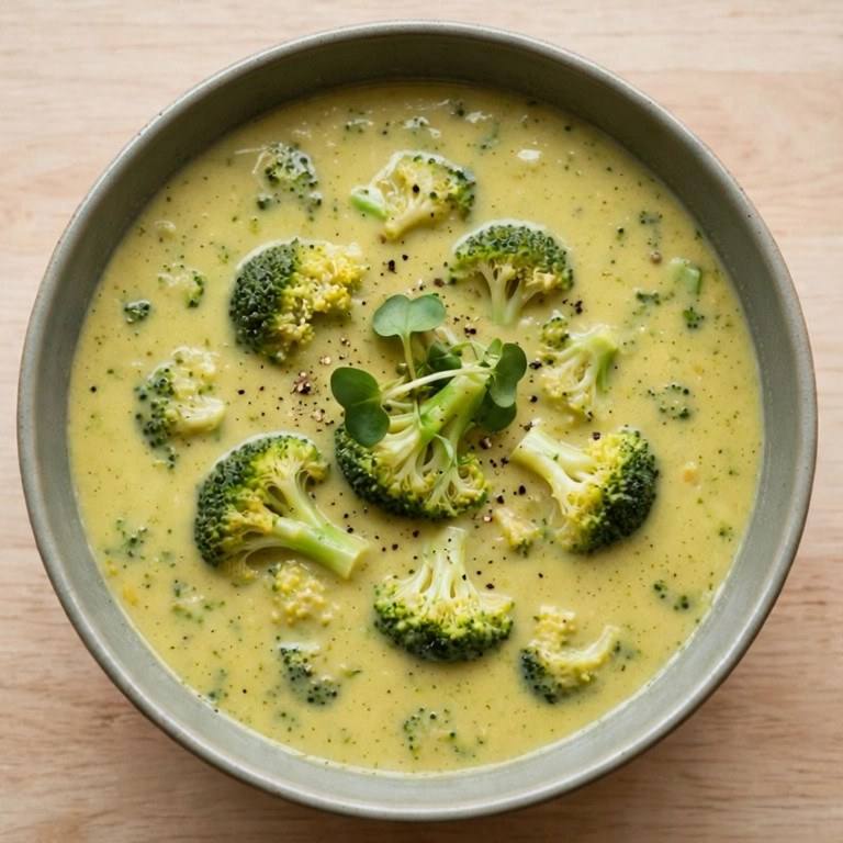 Light broccoli cheddar soup