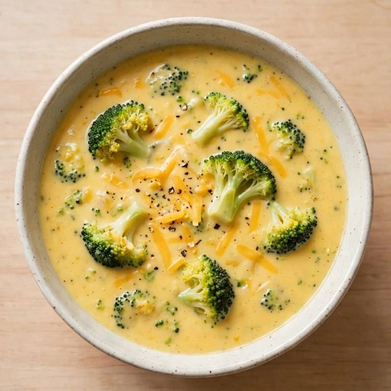 Light broccoli cheddar soup