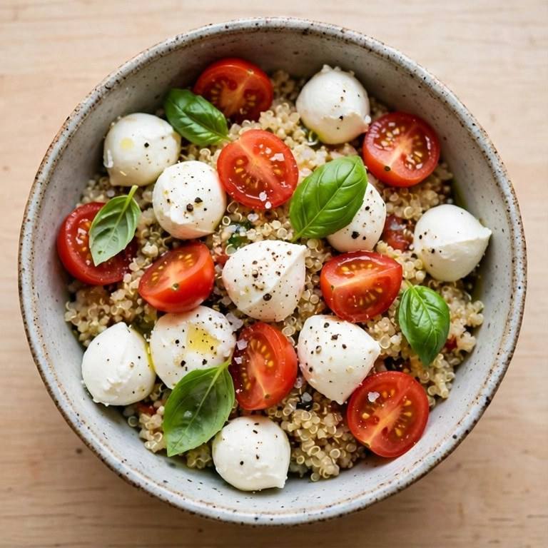 Caprese quinoa bowl