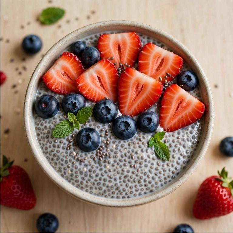 Chia pudding berry bowl