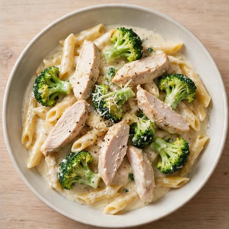 Light chicken Alfredo