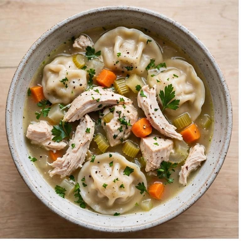 Light chicken and dumplings