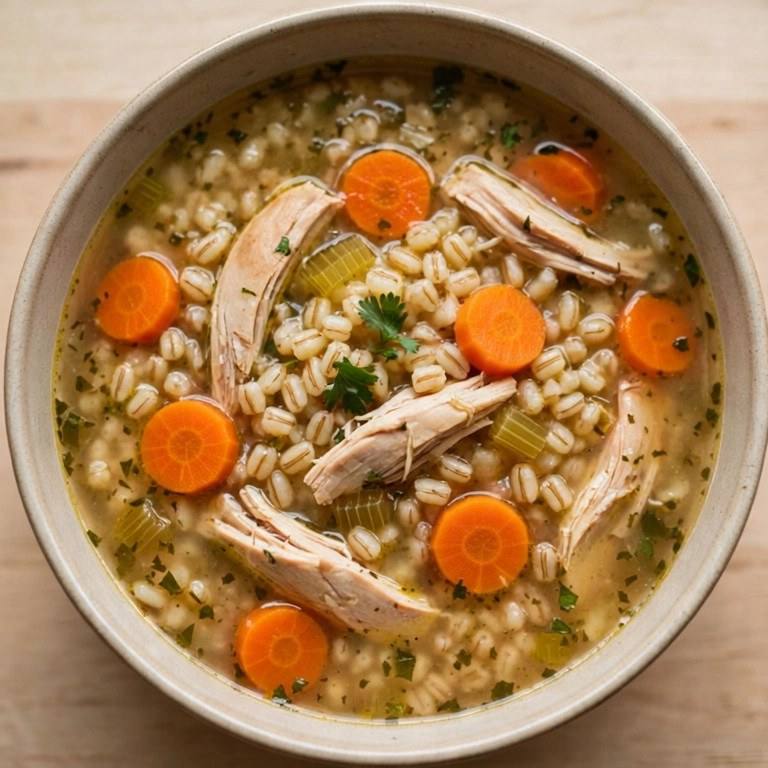 Chicken barley soup