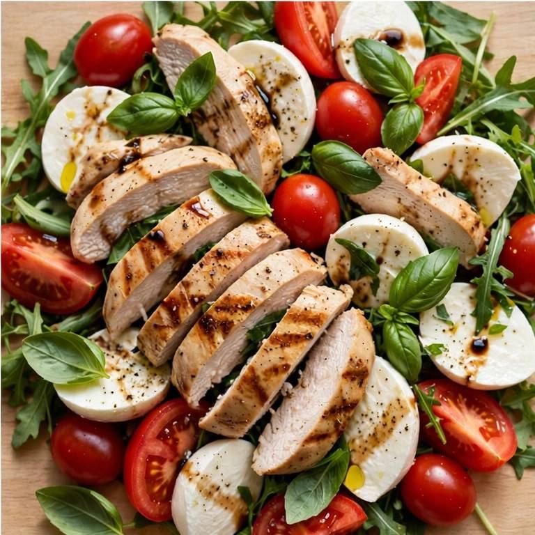 Chicken caprese salad