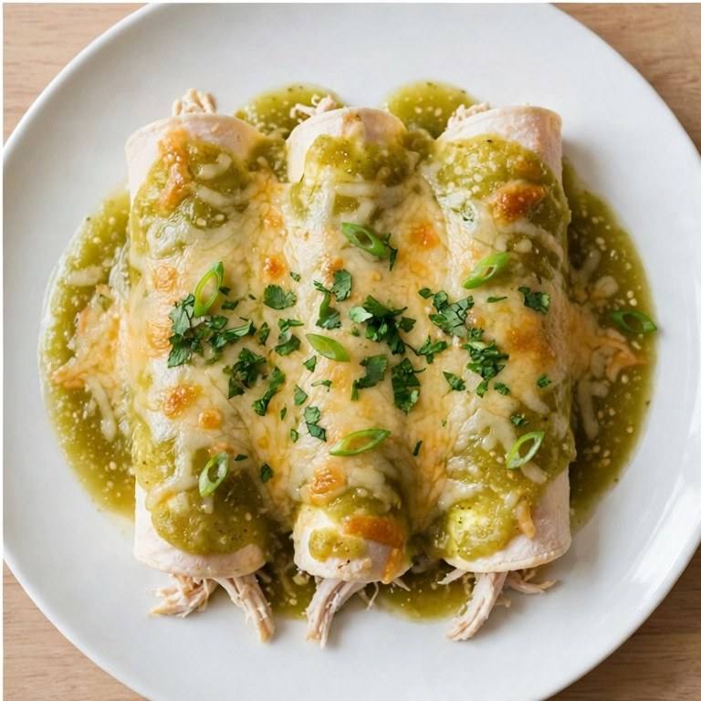 Chicken enchiladas verdes