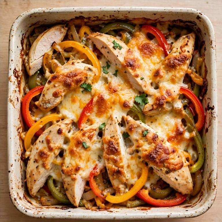 Chicken fajita bake