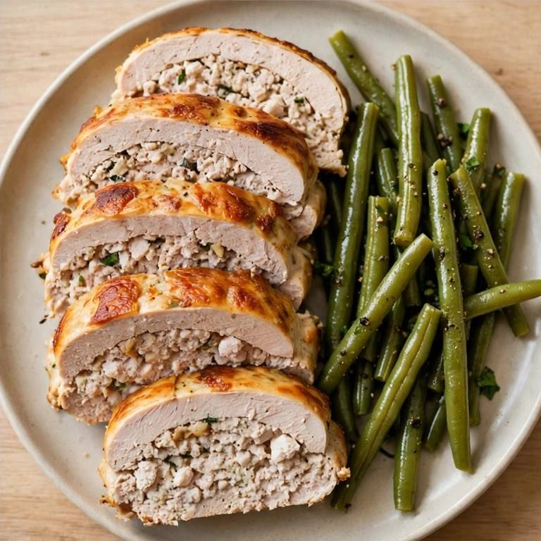 Chicken meatloaf plate
