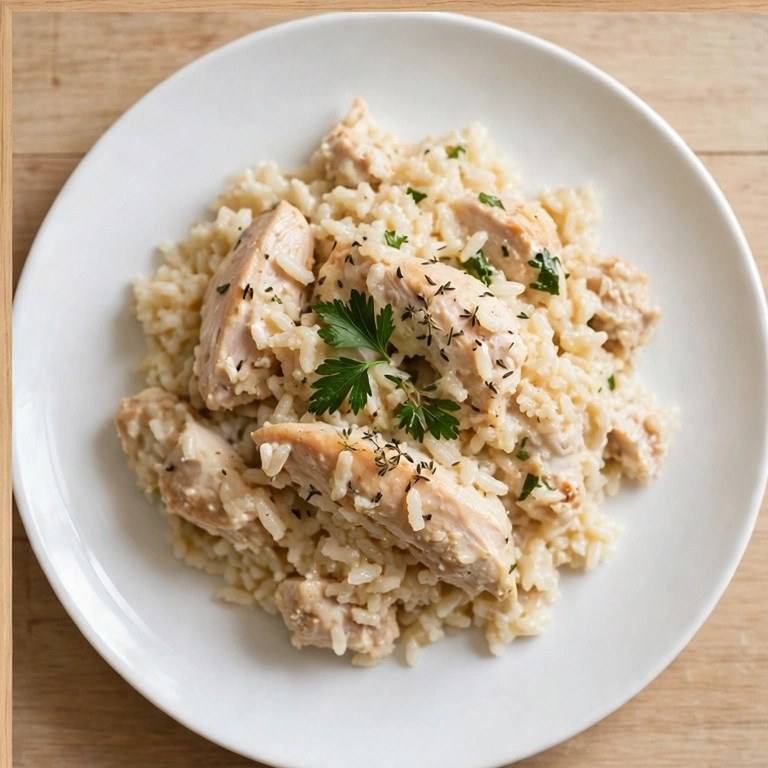 Light chicken rice casserole