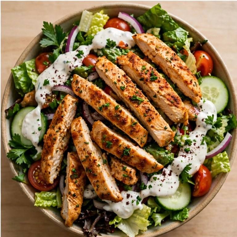 Chicken shawarma salad