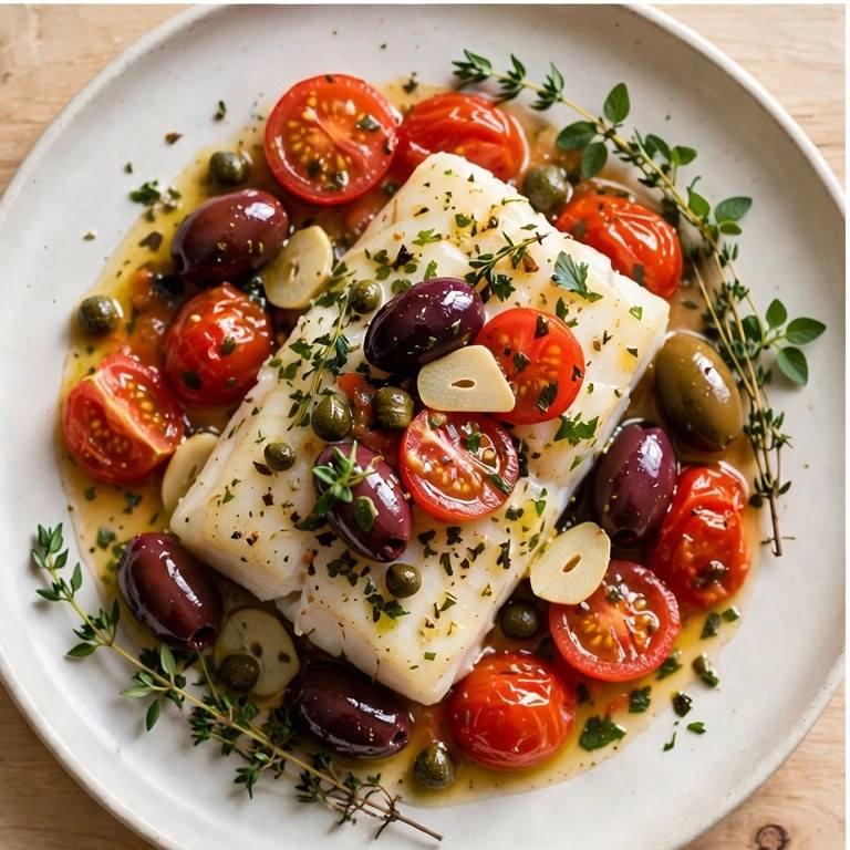 Cod Provençal plate