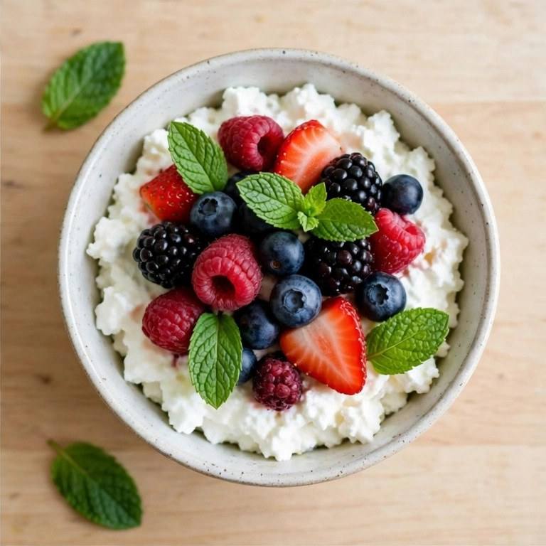 Cottage cheese berry bowl