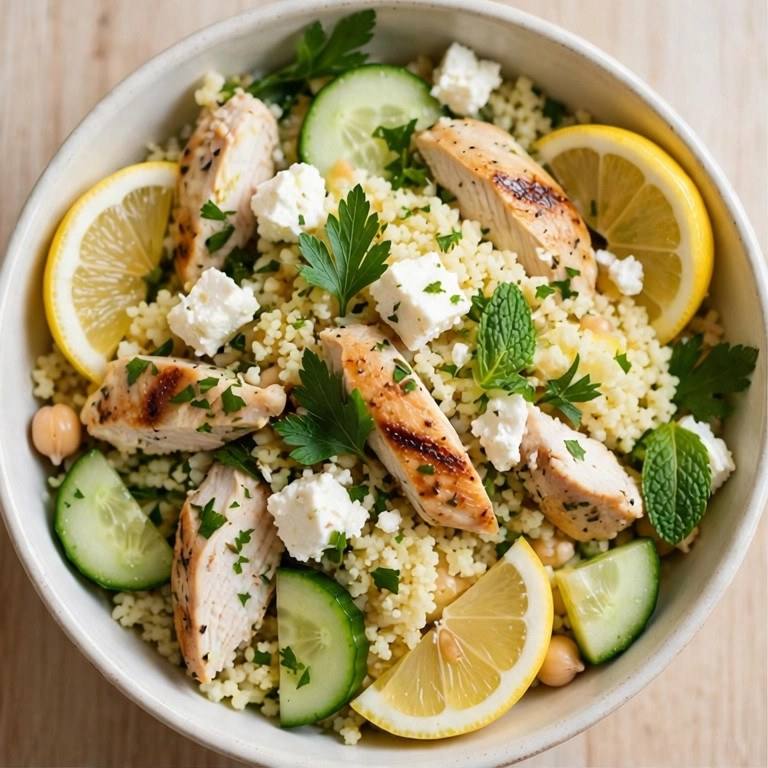 Lemon couscous chicken salad