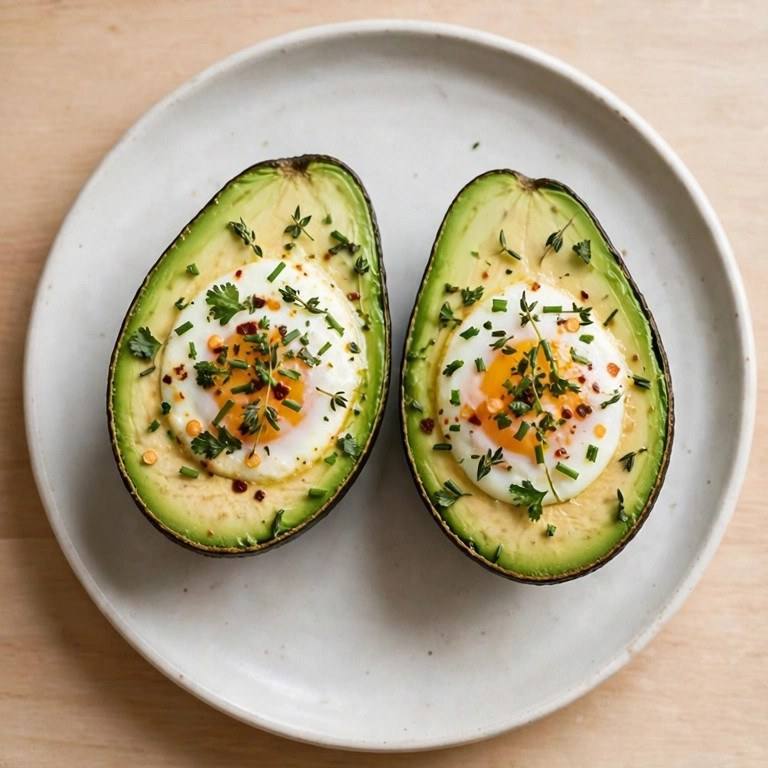 Baked eggs in avocado