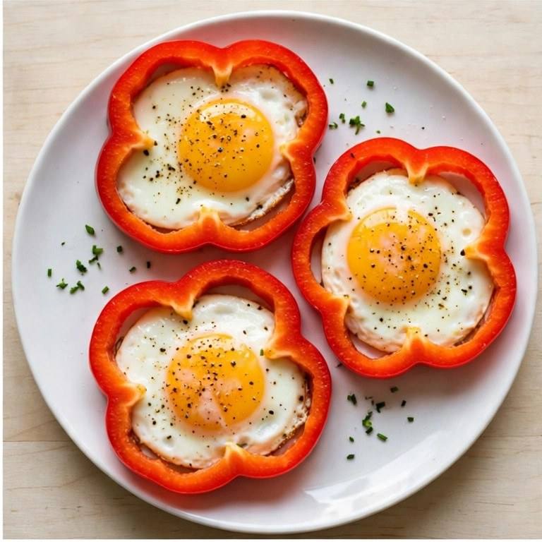 Eggs in pepper rings