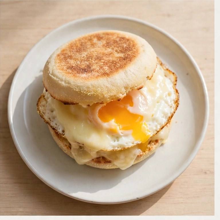 Light egg muffin sandwich