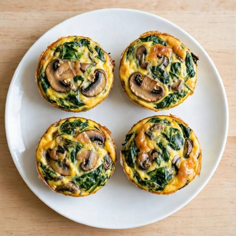 Spinach mushroom egg muffins