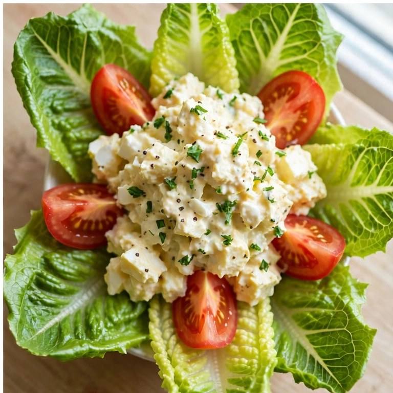 Light egg salad plate