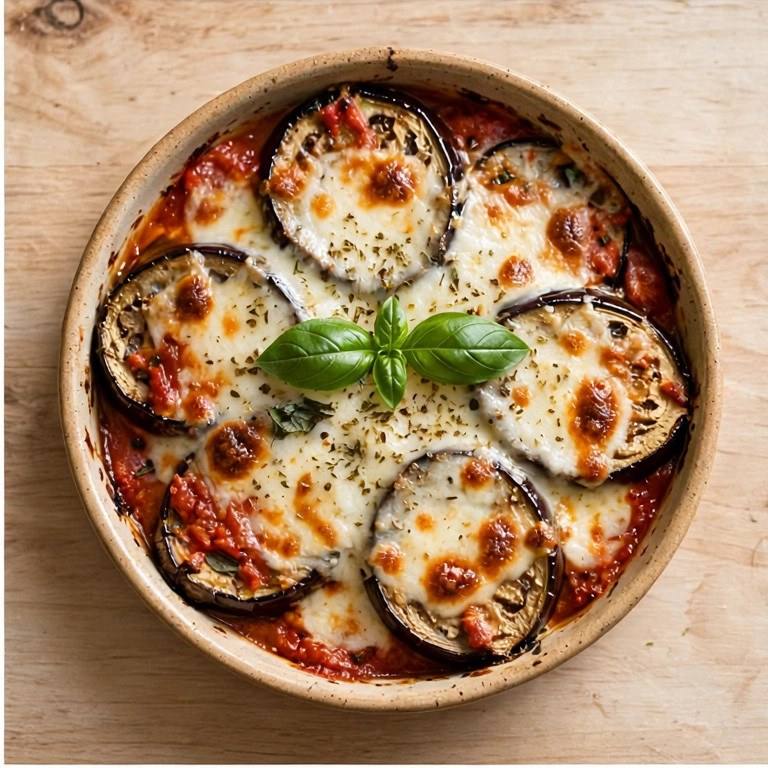 Light eggplant Parmesan