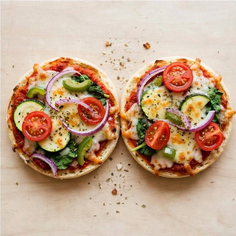 Breakfast English muffin pizzas