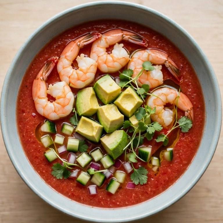 Gazpacho with shrimp