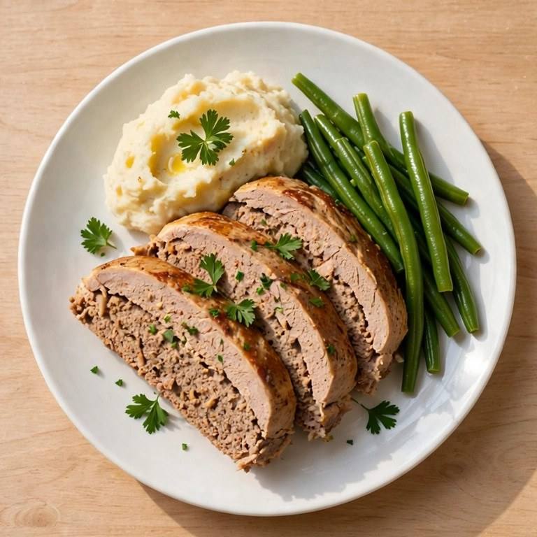 Turkey meatloaf plate