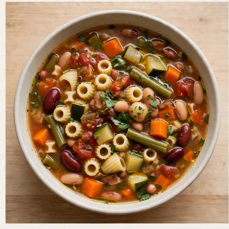 Vegetable minestrone soup