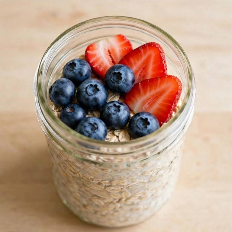 Berry overnight oats