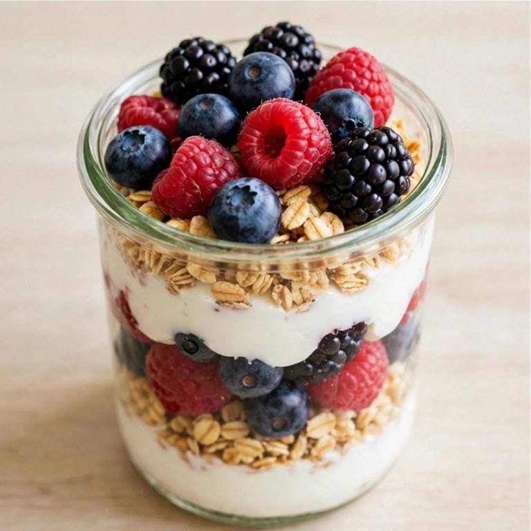 Greek yogurt granola parfait