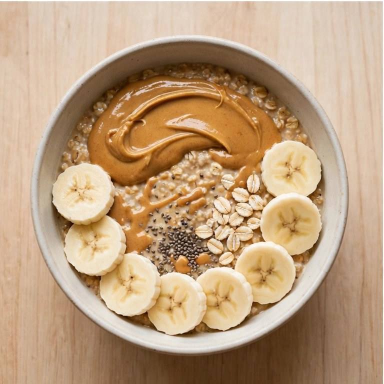Peanut butter banana oatmeal