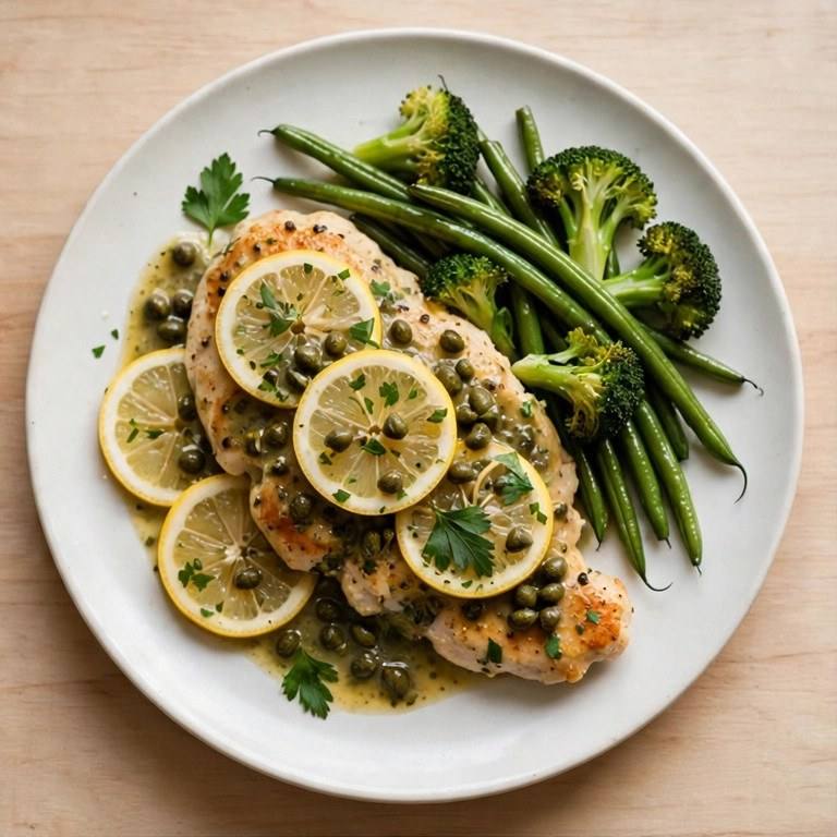 Chicken piccata plate