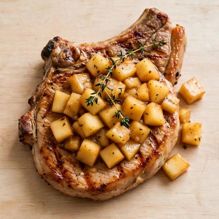 Pork and apple plate