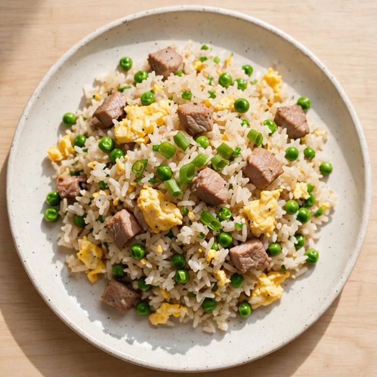 Light pork fried rice