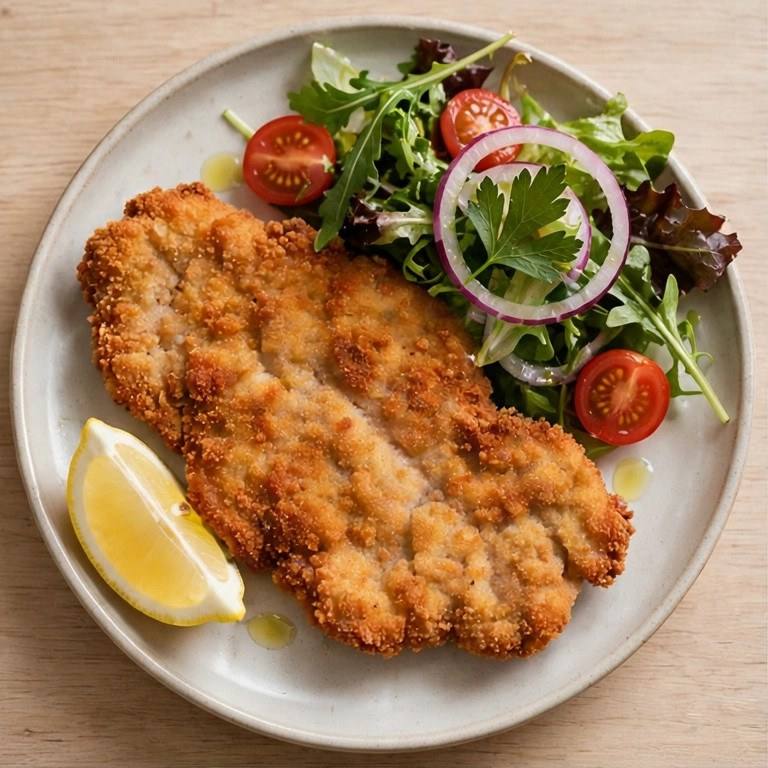 Light pork schnitzel