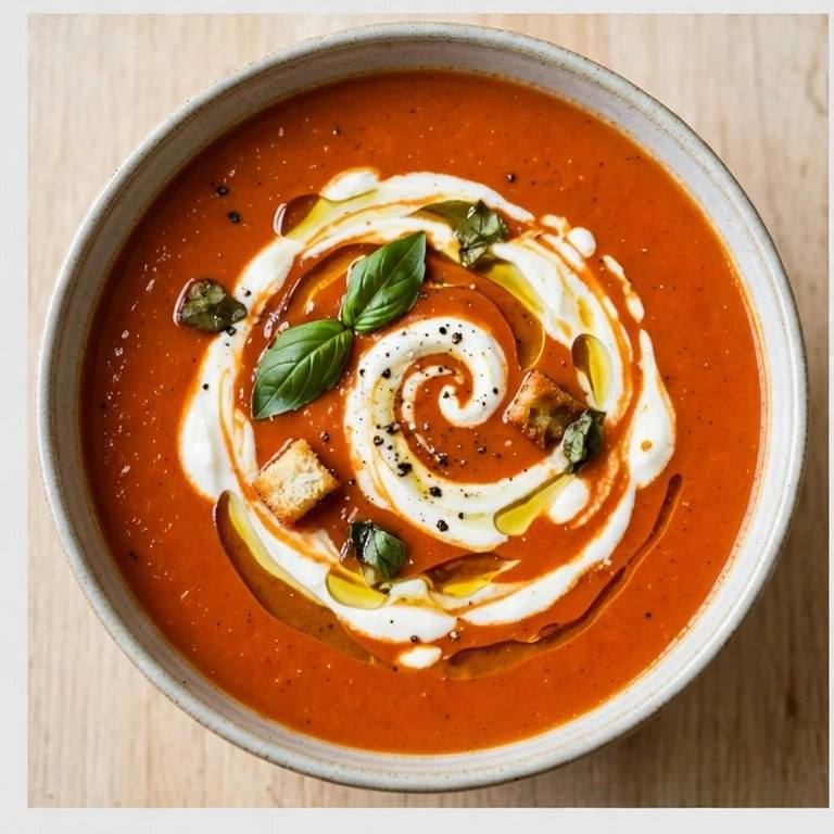 Roasted red pepper soup