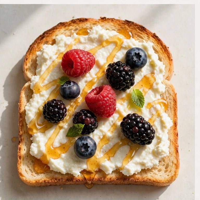 Ricotta honey berry toast