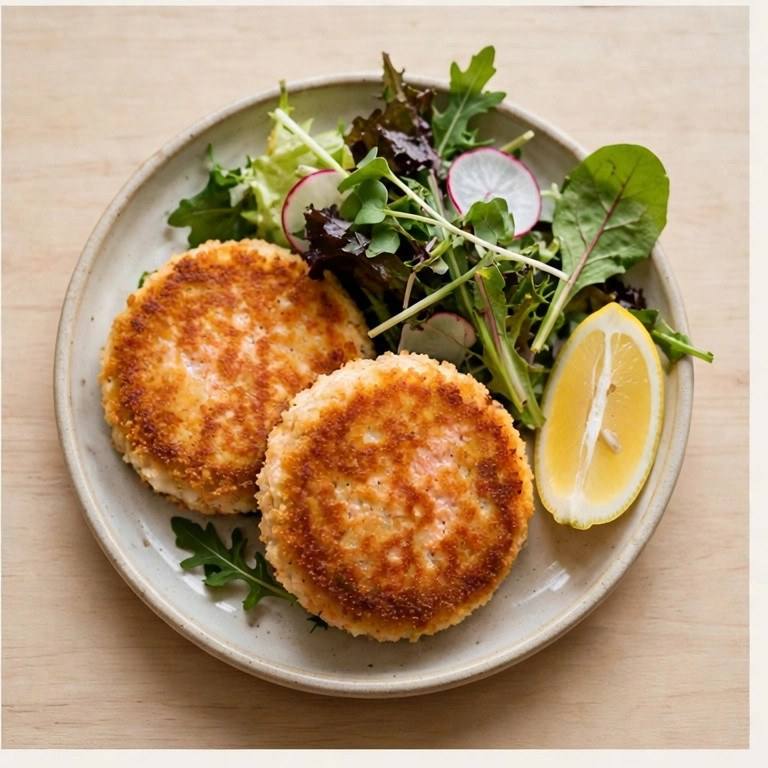 Salmon cakes plate