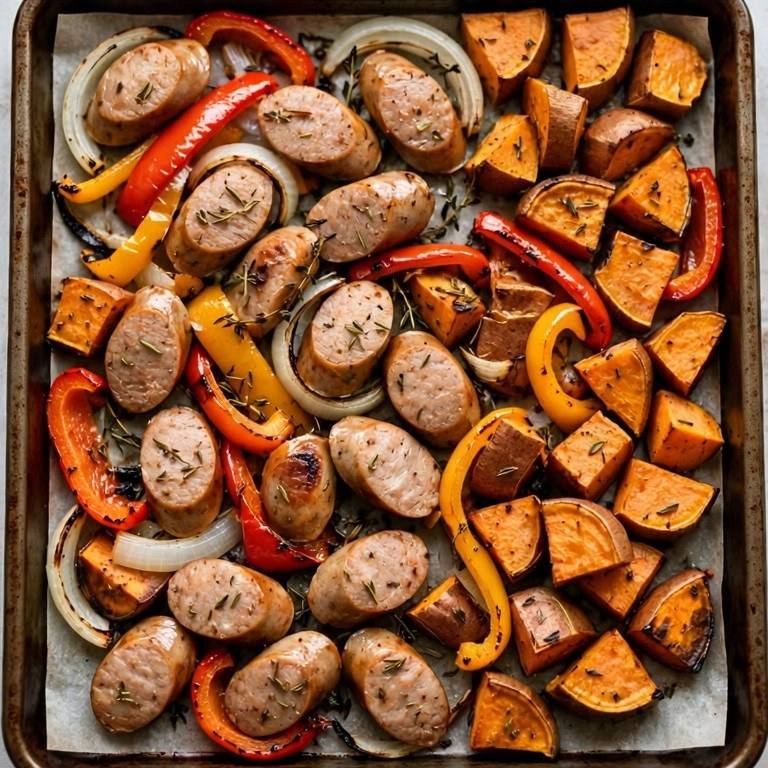 Chicken sausage sheet pan