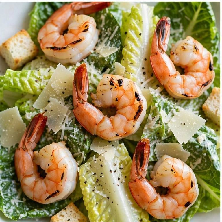 Shrimp Caesar salad