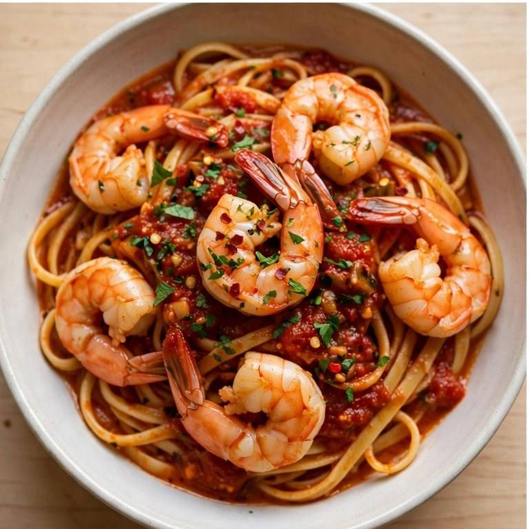 Shrimp fra diavolo pasta