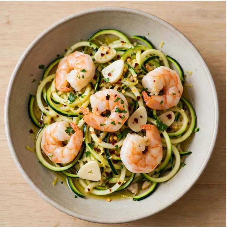 Shrimp scampi zoodles