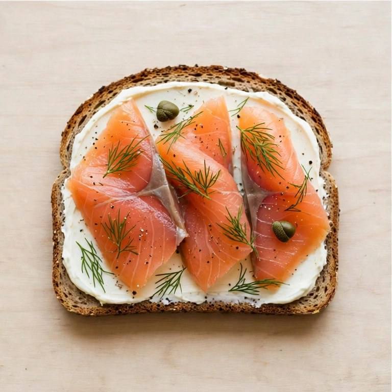 Smoked salmon toast