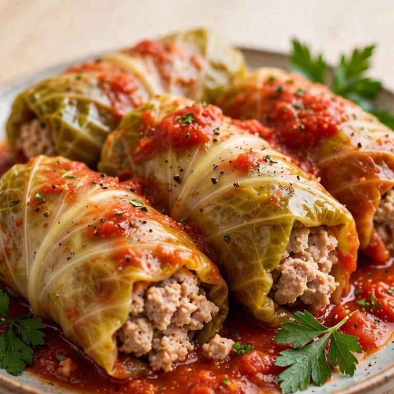 Turkey stuffed cabbage rolls